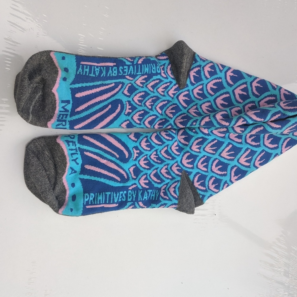Mermaid cotton blend socks made in India Kathy's